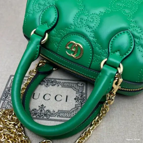 Hyperpeter leather matelassé bag GUCCI top handle GG 0701